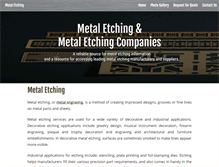 Tablet Screenshot of metaletching.org